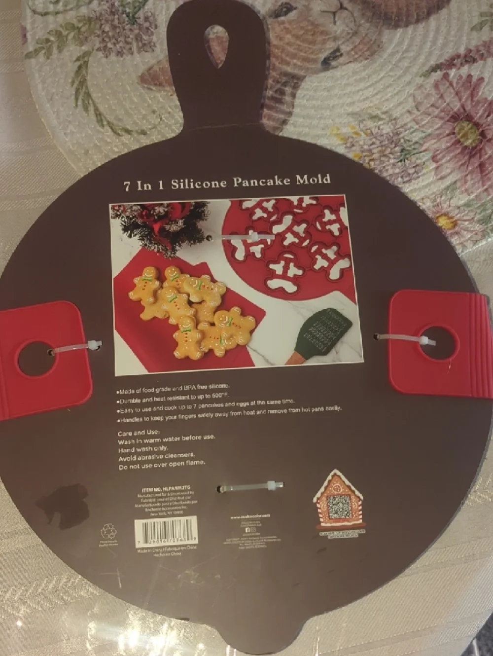 7-in-1 Silicone Pancake Mold - Red